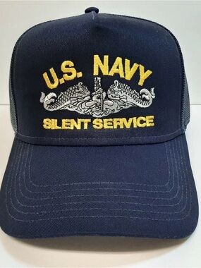 US Navy Submarine Silent Service Hat Embroidered Baseball Cap Mesh Snapback